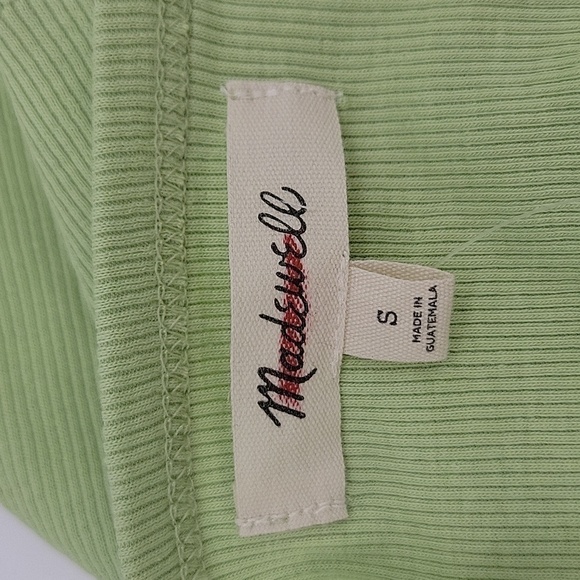 Madewell Supima® Rib Halter Tank Top in celery green size Small NWT NK640 - Picture 7 of 12